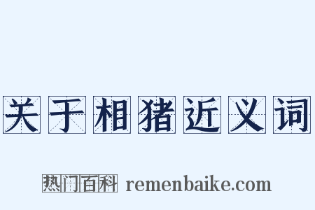 关于相猪近义词是什么意思的图片